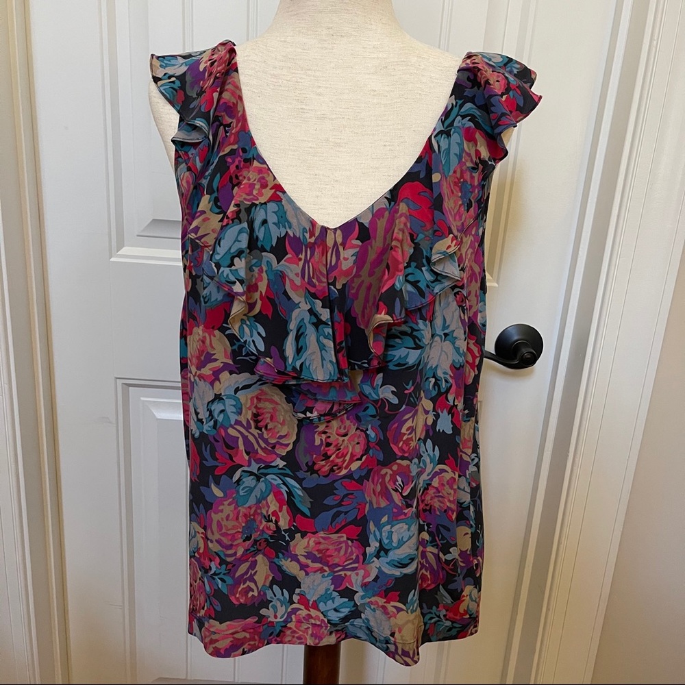 Like New Anthro Sleeveless Silk Top